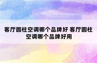 客厅圆柱空调哪个品牌好 客厅圆柱空调哪个品牌好用